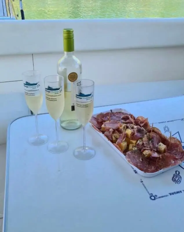 Drinks e petiscos de um aluguel e passeio de barco em Ilhabela