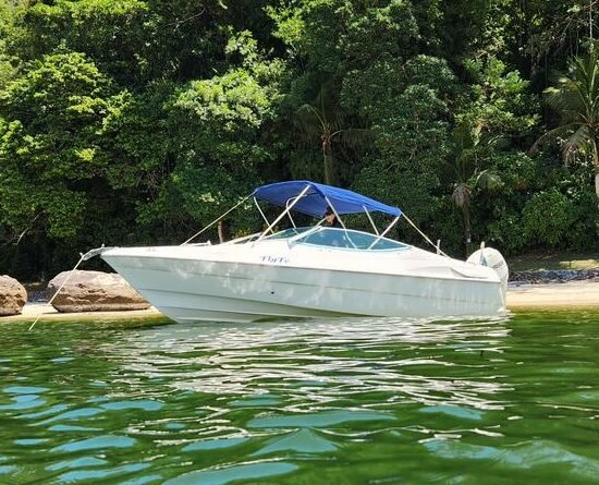 Aluguel e passeio de Lancha Ventura 230 em Angra dos Reis.